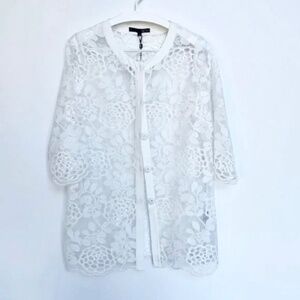 Melanie Lyne Sheer Lace Jacket